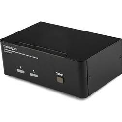 StarTech Conmutador KVM con 2 Puertos SV231DPDDUA Negro