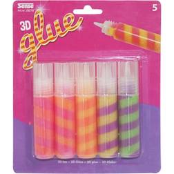 Sense 3D Glitter Glue Striped 5-Pack