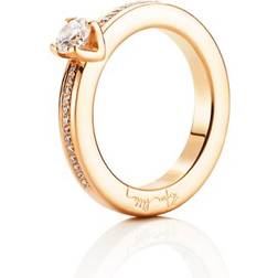 Efva Attling Heart to Heart Ring - Gold/Diamonds