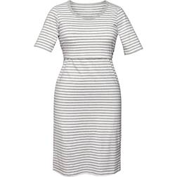 Boob Night Dress White/Grey Melange