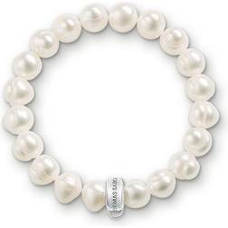 Thomas Sabo Charm Club Bracelet - Silver/Pearls