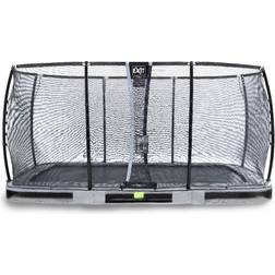 Exit Toys Trampoline enterré Elegant Premium 244x427cm avec filet de sécurité Deluxe violet