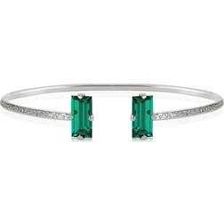 Caroline Svedbom Baguette Bracelet - Silver/Green