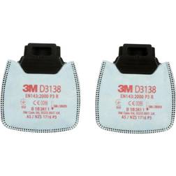 3M Secure Click Particulate Filter P3 D3138 with Nuisance Level Organic Vapour/Acid Gas Relief 10-pack