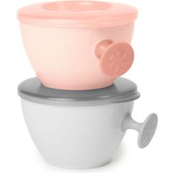 Skip Hop Cuencos con tapa y soporte Easy Grab Gris, Verde azulado 2 x 240 ml, 3m