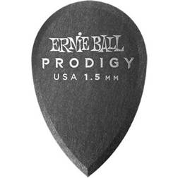 Ernie Ball Prodigy Teardrop, Plettri da 1,5 mm, colore nero, confezione da 6