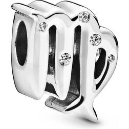 Pandora Sparkling Virgo Zodiac Charm - Silver/Transparent