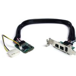 StarTech 3 Port 2b 1a 1394 Mini PCI Express FireWire Card Adapter MPEX1394B3