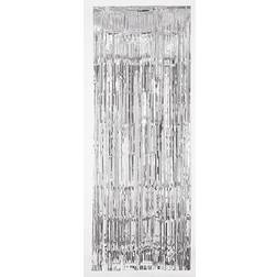 Amscan Folie deurgordijn zilver metallic 243 x 91 cm