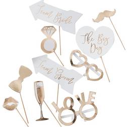 Ginger Ray Photoprops Wedding Gold 10-pack