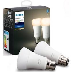 Philips Hue White Ambiance LED Lamps 9W B22 2-pack