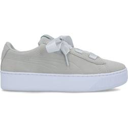 Puma Vikky Platform Ribbon Youth Girls' Shoes - Gray Violet/Silver