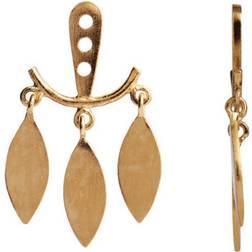 Stine A Dancing Three Leaves Behind Ear Øreringe - Guld