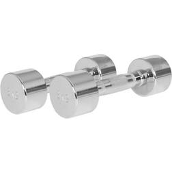 Gorilla Sports Chrome Dumbbells 2x3kg