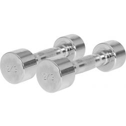 Gorilla Sports Chrome Dumbbells 2x2kg