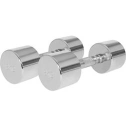 Gorilla Sports Chrome Dumbbells 2x8kg