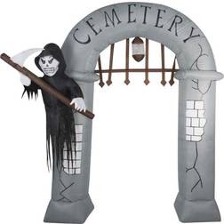 Inflatable Decoration Cemetery Entrance Grey/Black