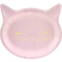 Plates Cat Pink 6-pack