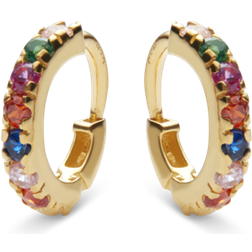 Maanesten Nubia Farve Øreringe - Guld/Multicolour