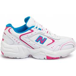 New Balance 452 M - White with Exuberant Pink and Vision Blue