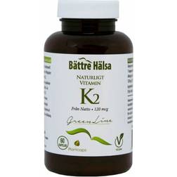 Bättre hälsa K2 Vitamin Green Line 60 stk