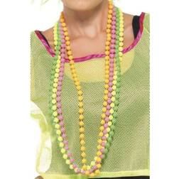 Smiffys Fluorescent 80's Beads Strands Costume Accessory