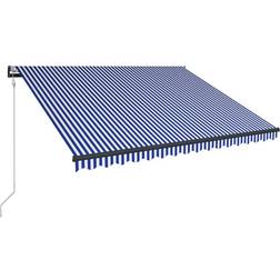 vidaXL Toldo Retráctil LED 450x300 cm - Azul