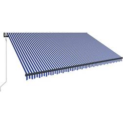 vidaXL Tenda Da Sole Retrattile Automatica 500x300 cm Blue