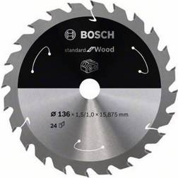 Bosch Lame de scie circulaire standard pour bois, 140x1.5/1x12.7, 24 dents