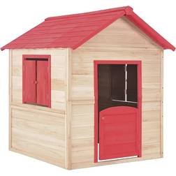 vidaXL Maison de jeu pour enfants Bois de sapin Rouge 91792