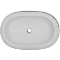 vidaXL Lavabo En Forme Ovale Céramique 63 x 42 cm