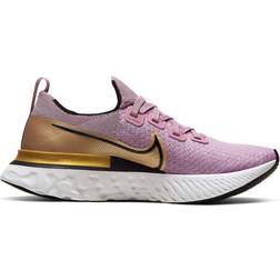 Nike React Infinity Run Flyknit Plum Fog Metallic Gold Women's