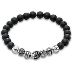 Thomas Sabo Bracelet tête de mort noir A1099-159-11-M noir/argenté