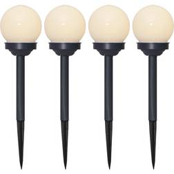 Star Trading Lampioncino LED Solare Globus 4-pack - Nero Opale Palo di protezione 27cm 4pcs