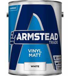 Armstead Trade Vinyl Matt Wall Paint, Ceiling Paint White 5L