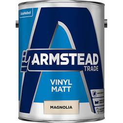 Armstead Trade Vinyl Matt Wall Paint, Ceiling Paint Magnolia 5L