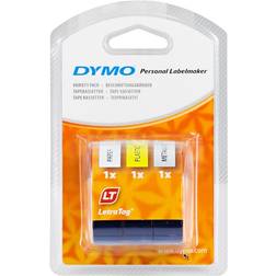 Dymo LetraTag Plastic Tape 3-pack