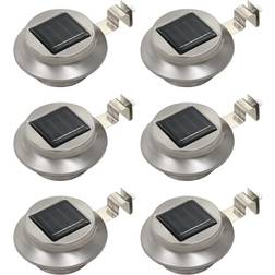 vidaXL Solar Lamps Vægarmatur ∅ 12cm 6stk