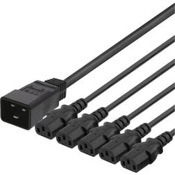 Deltaco Del-113q 3m Iec C20 Iec C13 Musta