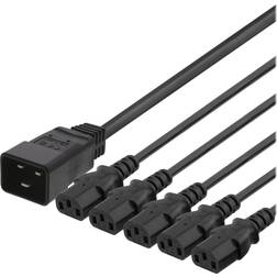 Deltaco Del-113N Virtajohto Coupler 2m