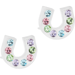 Blomdahl Brilliance Horseshoe Earrings - White/Light Fantasy