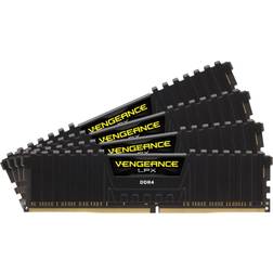 Corsair Vengeance LPX DDR4-3200 64GB CL16 Quad Channel (4 pcs) Intel XMP Musta