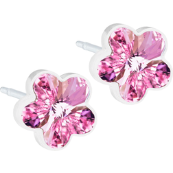 Blomdahl Flower Earrings - White/Light Rose