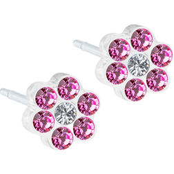 Blomdahl Daisy Øreringe 5mm - Hvid/Rose
