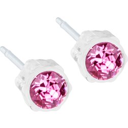 Blomdahl Skin Friendly Earrings - White/Rose