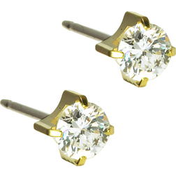 Blomdahl Skin Friendly Earrings 5mm - Gold/White