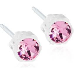 Blomdahl Medical Plastic Earrings - White/Light Rose