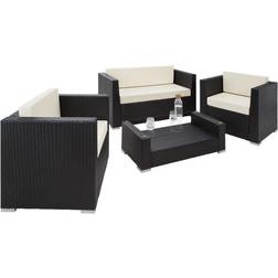 tectake Munich Outdoor Lounge Set, 1 Table incl. 2 Chairs