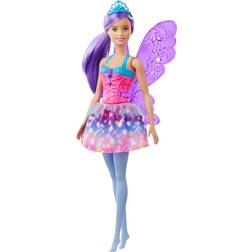 Barbie Dreamtopia Fairy Doll Purple Hair with Wings & Tiara