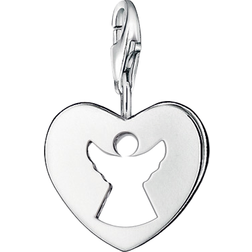 Thomas Sabo Charm Club Guardian Angel Heart Charm Pendant - Silver